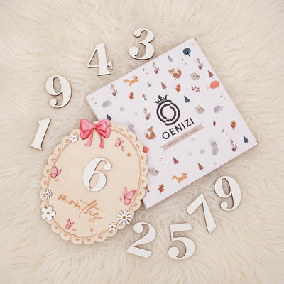 Baby Monthly Milestone Sign Double Sided Month Months Disc 1-12 Months Baby Photo Prop First Year Milestone Newborn Prop