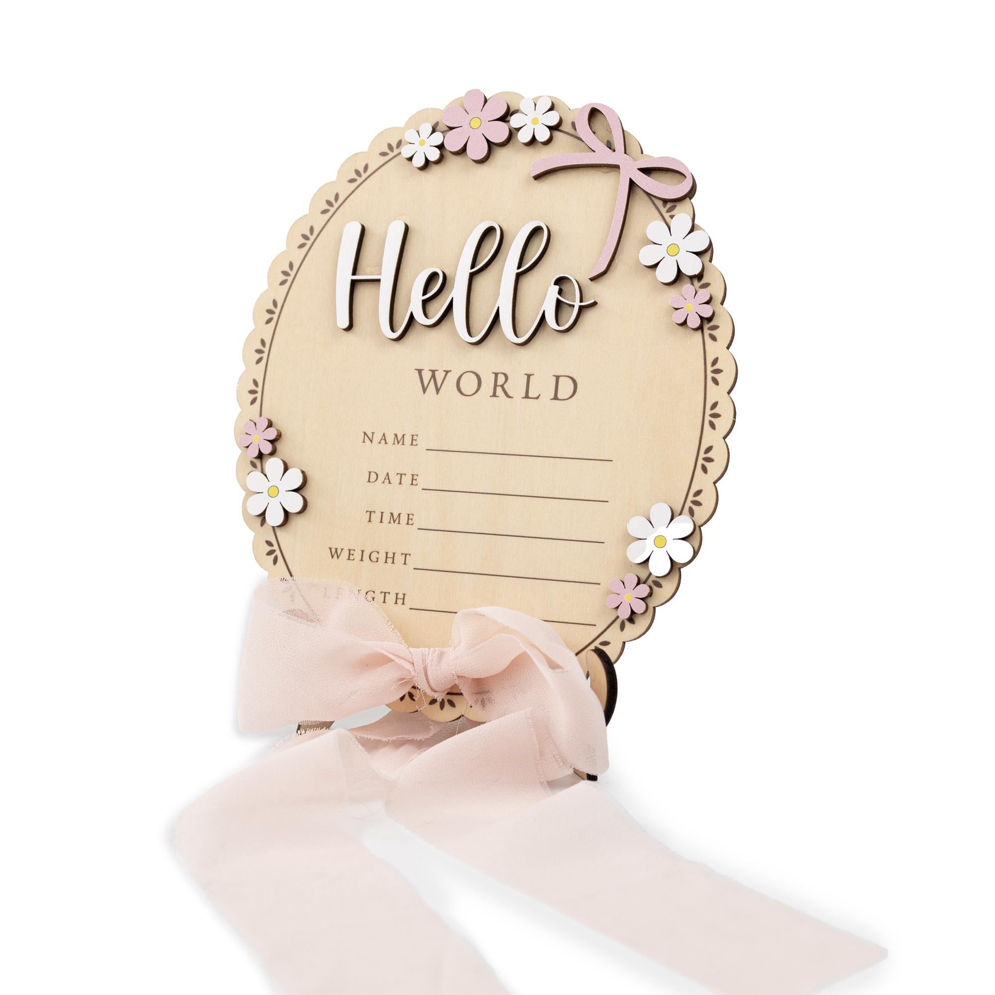 Daisy Hello World Birth Announcement, Daisy Hello World Birth Announcement, Baby Name Birth Stats Sign Girl, Baby Girl Name Sign, Baby Girl