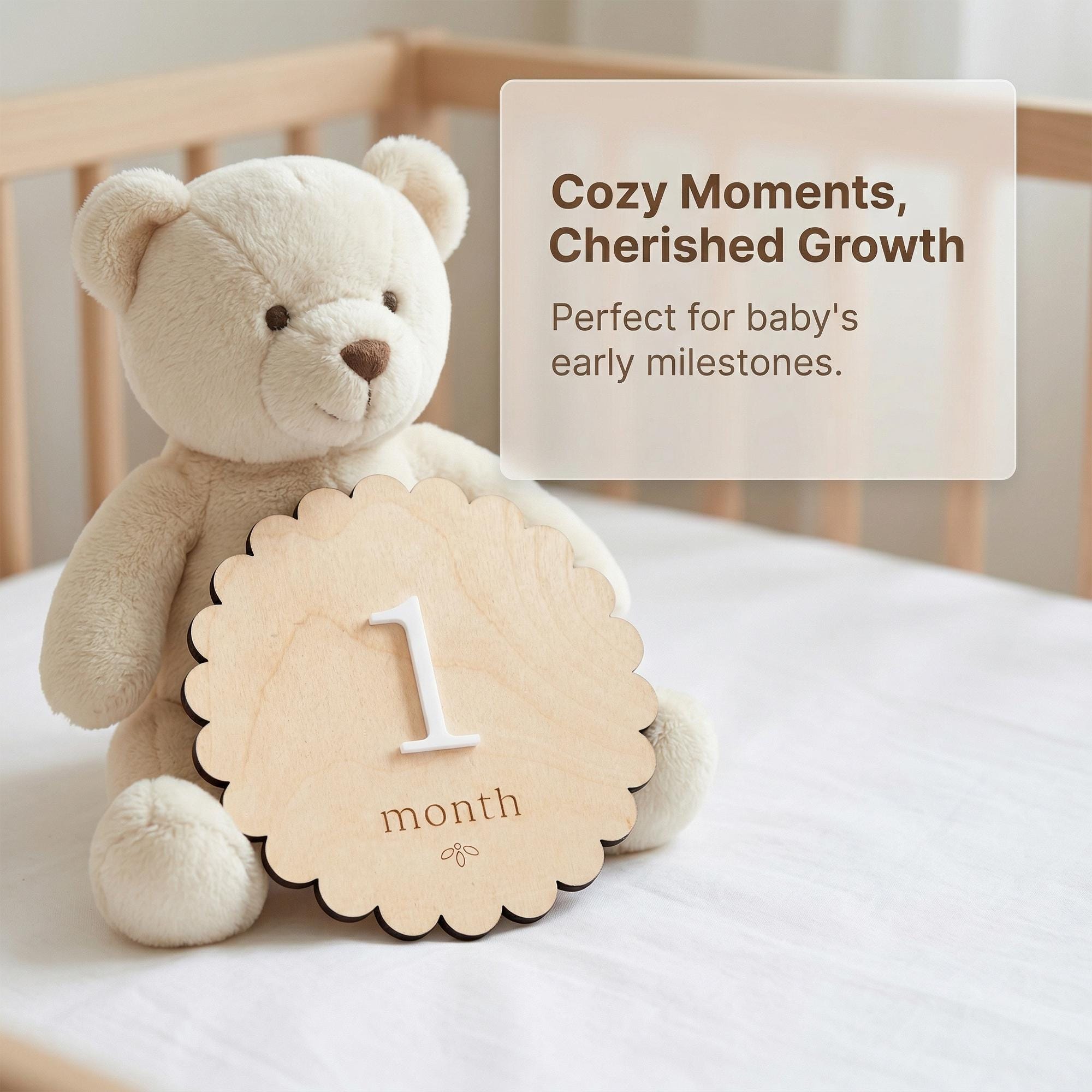 Baby Milestone Discs Wooden Monthly Milestone Sign Baby Month Markers Newborn Photo Prop First Year Baby Photo Props Baby Milestone Photo
