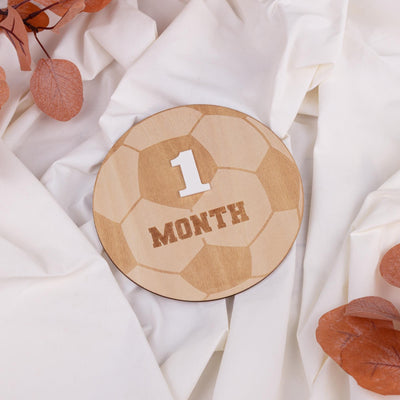Soccer Baby Milestone Discs, Baby Monthly Milestone, Boy Monthly Photo Sign, 3D Monthly Milestone Discs for Baby Photos, Baby Boy Sign