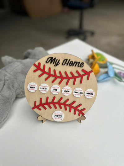 Personalized Baseball Desk Decor, Custom Team Gift