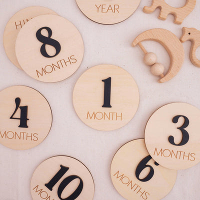 Wood Baby Monthly Milestone Discs, 3D Baby Monthly Milestone Cards, Baby Boy Baby Shower, Baby Boy Sign, Baby Photo Signs, Nursery Decor