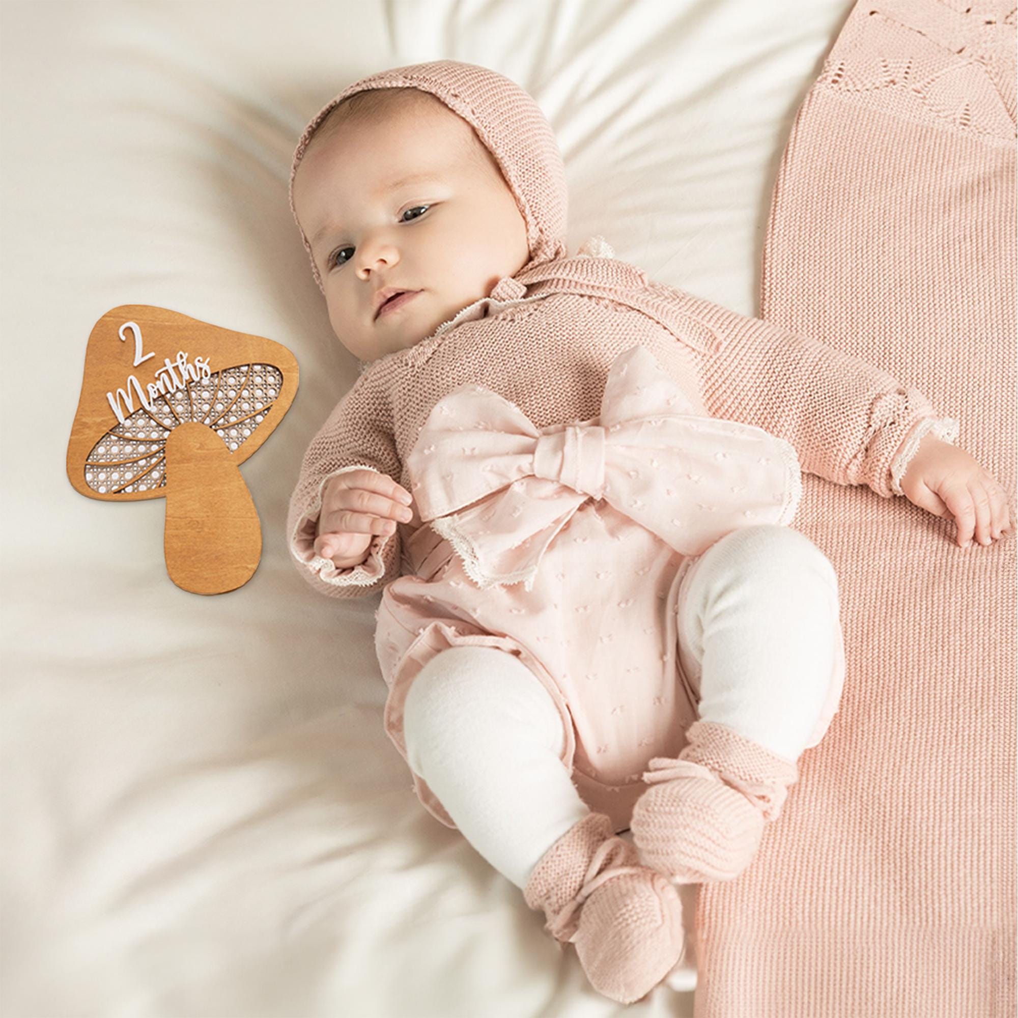 Mushroom Milestone Cards, Baby Milestone Set, Boho Newborn Photo Prop, Milestone Discs Baby,Milestone Photo Sign,Baby Keepsake,Nursery Decor