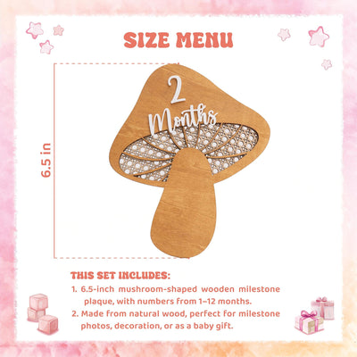 Mushroom Milestone Cards, Baby Milestone Set, Boho Newborn Photo Prop, Milestone Discs Baby,Milestone Photo Sign,Baby Keepsake,Nursery Decor