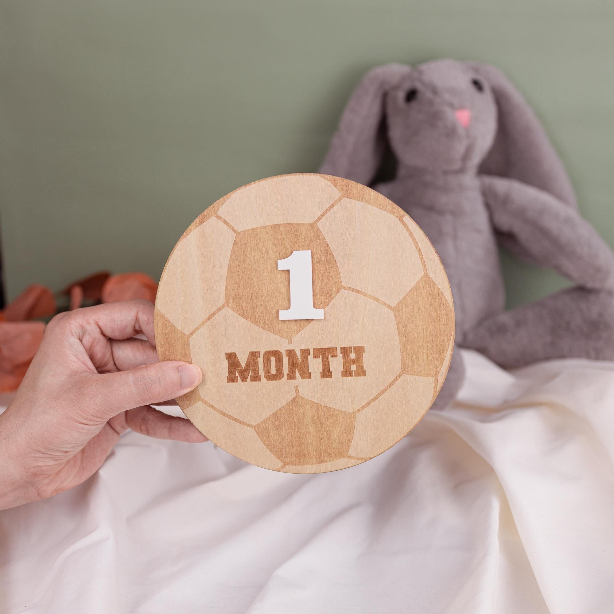 Soccer Baby Milestone Discs, Baby Monthly Milestone, Boy Monthly Photo Sign, 3D Monthly Milestone Discs for Baby Photos, Baby Boy Sign