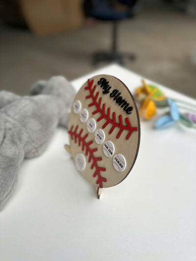 Personalized Baseball Desk Decor, Custom Team Gift