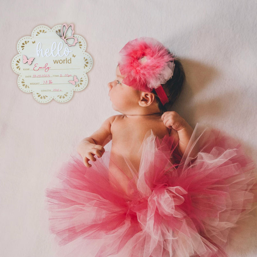 Personalized Baby Announcement Sign with Birth Stats, Birth Stat Sign, Name Announcement Sign, Hello World, Name Reveal, Sign For Hospital