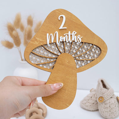 Mushroom Milestone Cards, Baby Milestone Set, Boho Newborn Photo Prop, Milestone Discs Baby,Milestone Photo Sign,Baby Keepsake,Nursery Decor