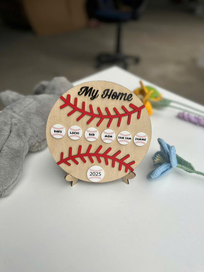 Personalized Baseball Desk Decor, Custom Team Gift