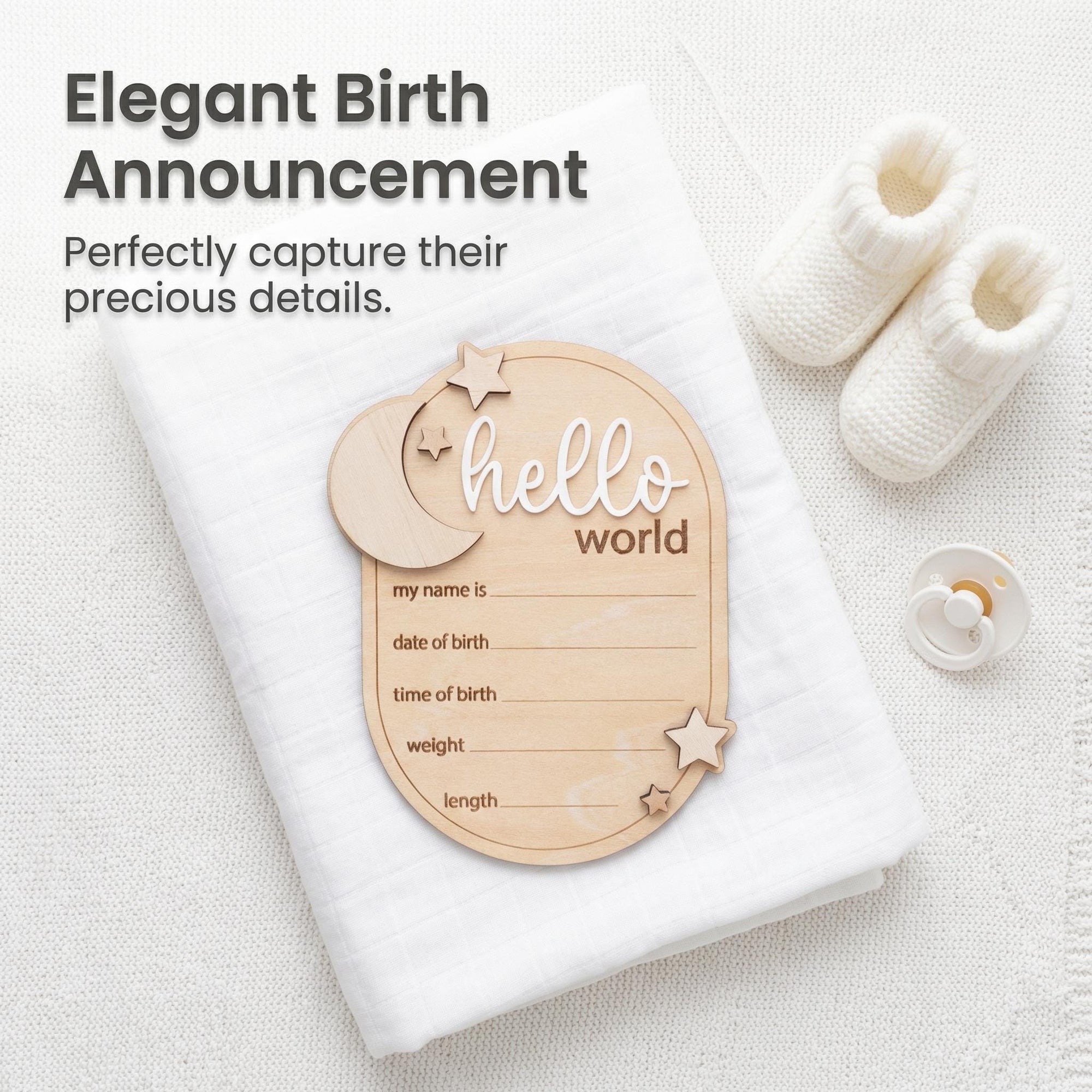 Hello World Baby Announcement Sign Hello World Sign Birth Stats Sign Custom Baby Name Sign Newborn Photo Prop Baby Shower Gift